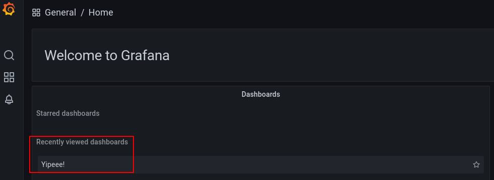 Logged In To Grafana
