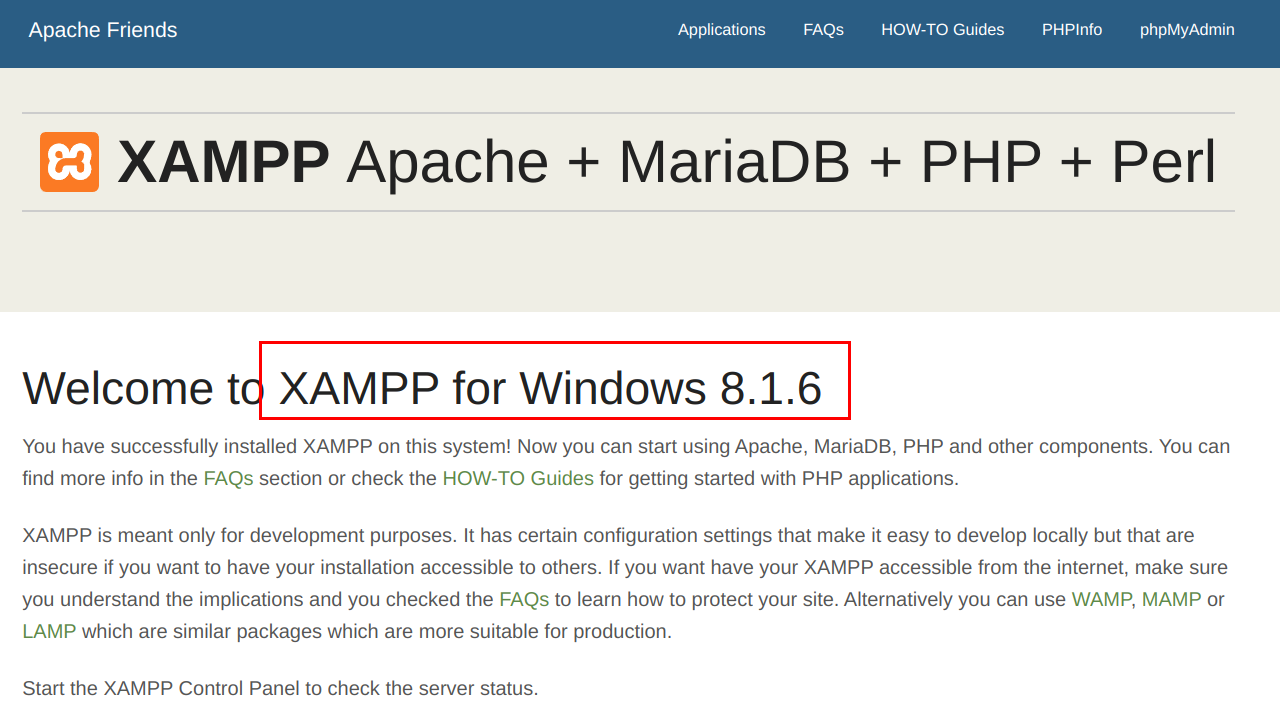 XAMPP Page
